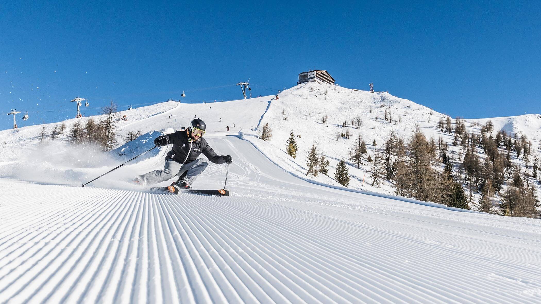 Sciare su piste perfettamente preparate